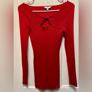 Candie's Vibrant Red Knit Mini Dress